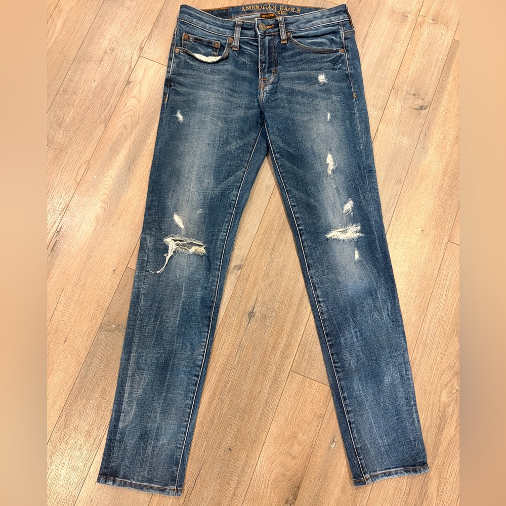 Men’s American Eagle Outfitters Distressed 360 Extreme Flex Skinny Jeans 28x32